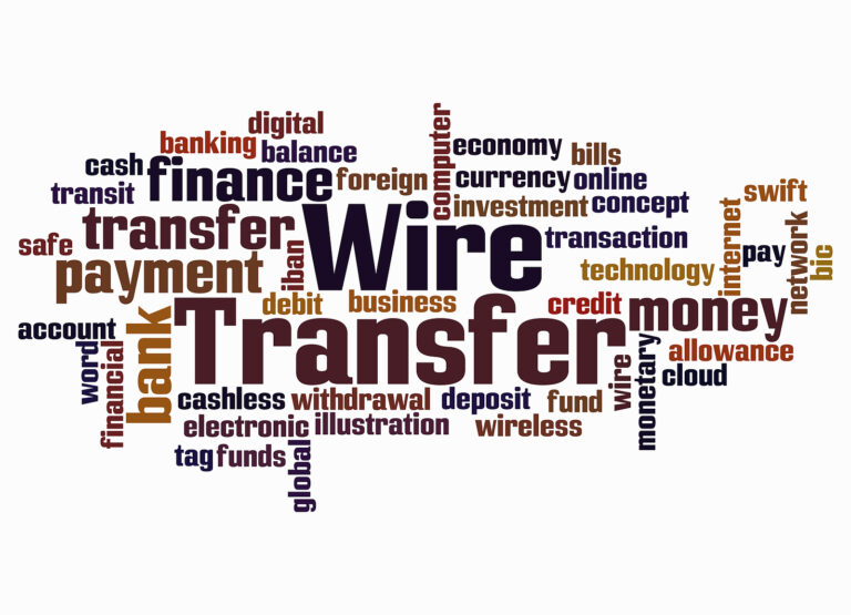 Word Cloud With a variety of asset transfer methods